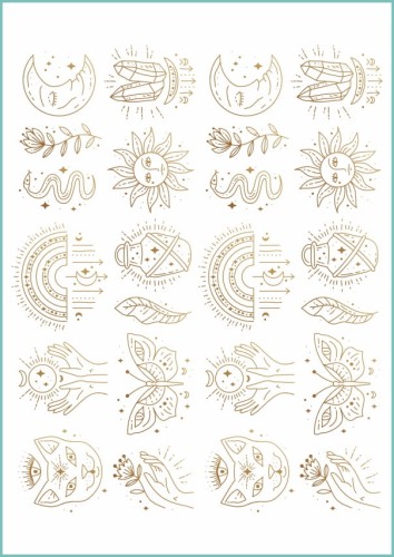 Tatuaże tymczasowe magiczne boho symbole