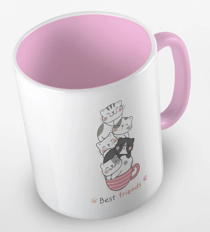 kolorowy kubek z kotami best friends - kolor różówy.jpg