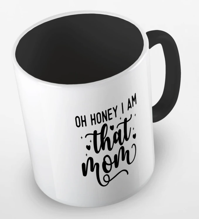 kolorowy kubek z hasłem oh honey i am that mom - kolor czarny.jpg