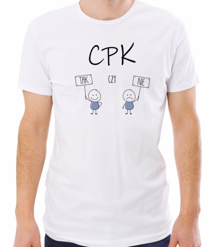 Biała męska koszulka CPK