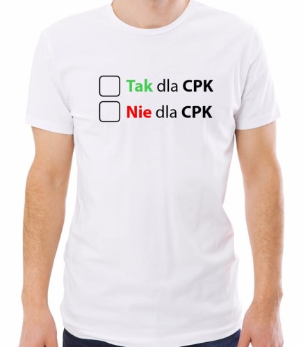 Biała męska koszulka CPK 01