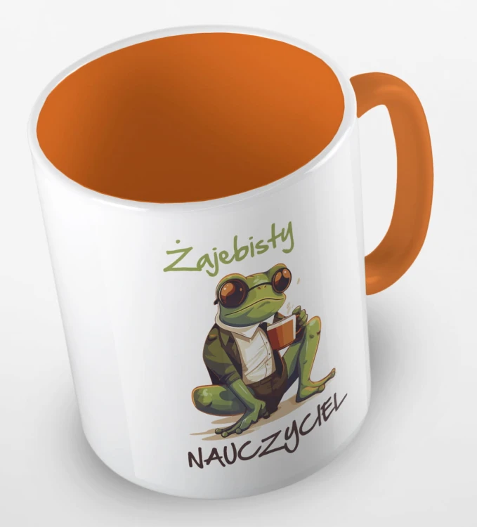 kolorowy kubek żajebisty nauczyciel - kolor pomarańczowy.jpg