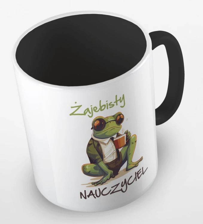 kolorowy kubek żajebisty nauczyciel - kolor czarny.jpg
