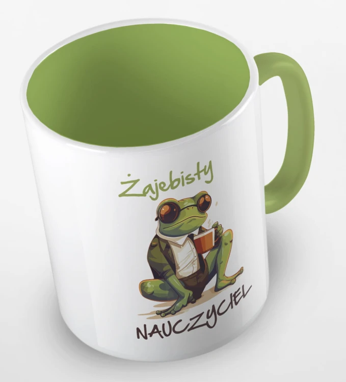 kolorowy kubek żajebisty nauczyciel - kolor jasnozielony.jpg
