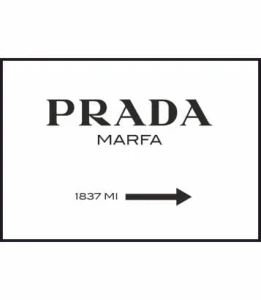 Plakat Drogowskaz na Prada Marfa