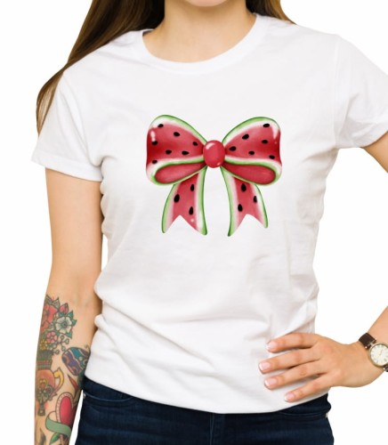 Biała damska koszulka watermelon ribbon