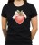 Czarna damska koszulka strawberry with pink bow
