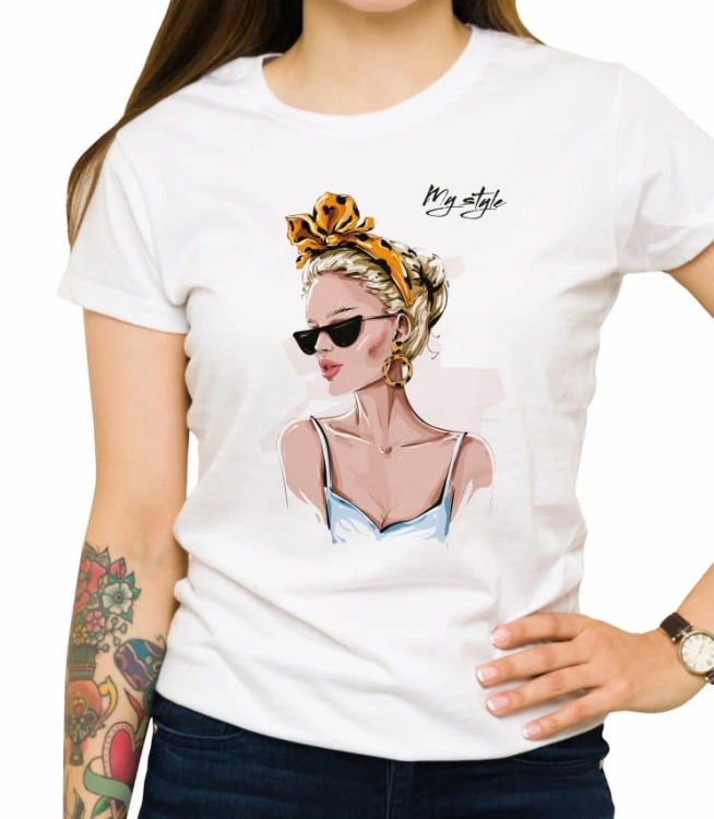 Biała damska koszulka my style