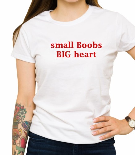Biała damska koszulka small boobs