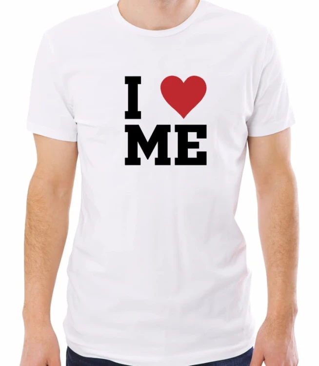 Biała męska koszulka I love me