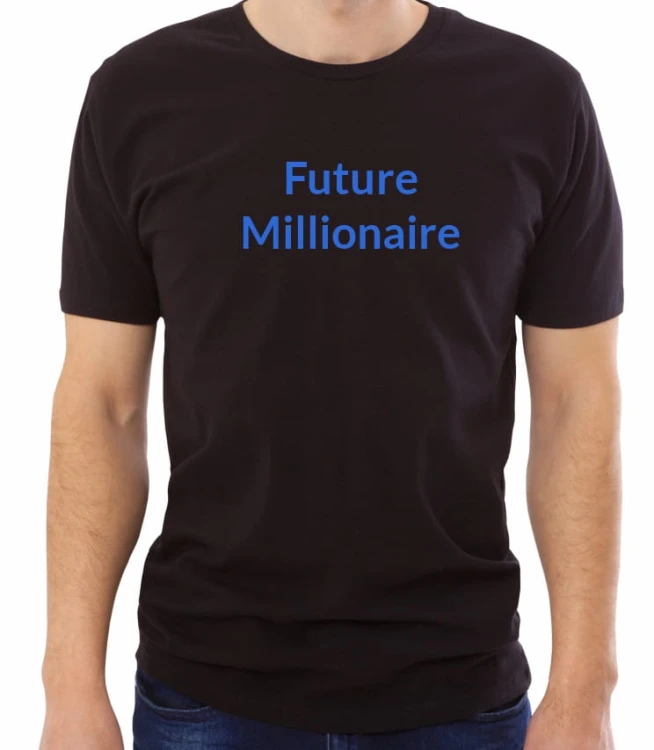 Czarna męska koszulka future millionaire