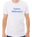 Biała męska koszulka future millionaire