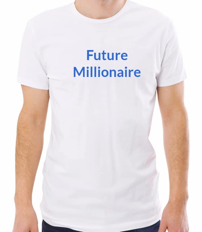 Biała męska koszulka future millionaire