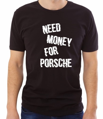 Czarna męska koszulka need money