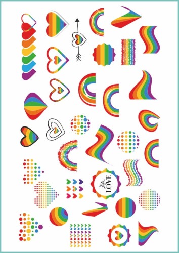 Tatuaże tymczasowe tęcza symbole