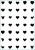 Tatuaże tymczasowe pixel heart icons czarne