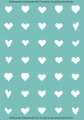 Tatuaże tymczasowe pixel heart icons białe