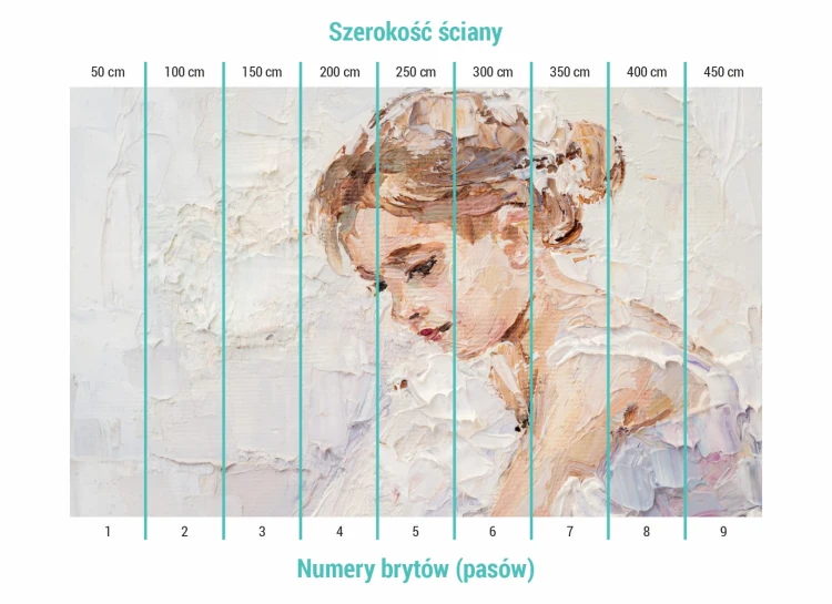 Podział brytów na fototapecie portret małej dziewczynki