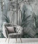 Fototapeta watercolor tropics with columns