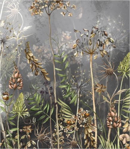 Próbka tapety dried flowers