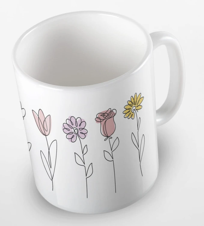 kolorowy kubek - flowers - z kwiatami - kolor biały.jpg