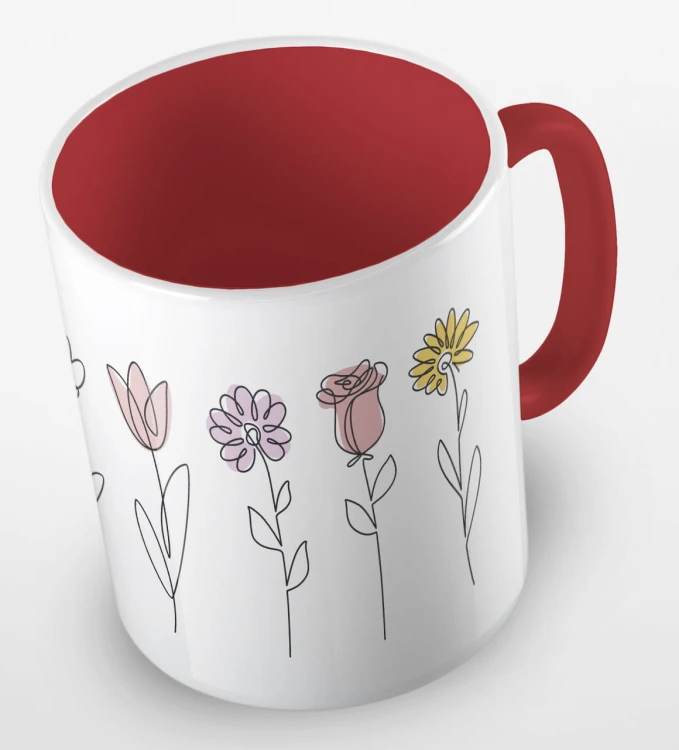 kolorowy kubek - flowers - z kwiatami - kolor czerwony.jpg