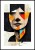 Plakat surrealistyczny portret z białym marginesem