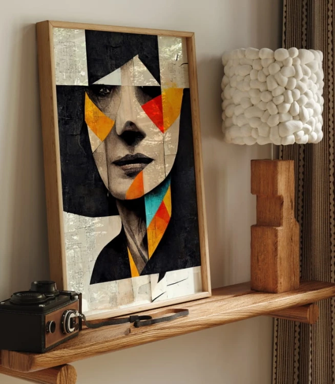 Plakat surrealistyczny portret