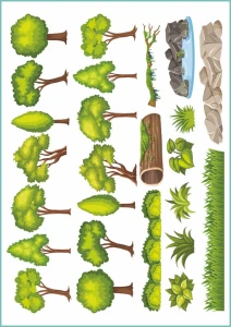 Tatuaże tymczasowe set of nature element