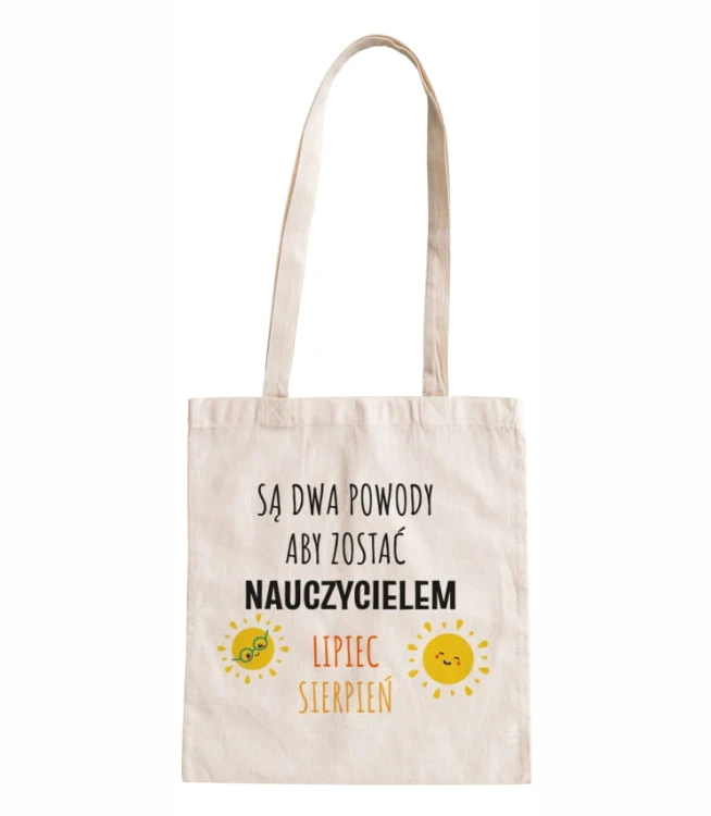 torba bawełniana z długimi uszami, z nadrukiem - Powody by być nauczycielem