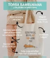 torba bawełniana z długimi uszami, z nadrukiem - ciężko pracuję, aby mój kot miał godne życie - opis materiału