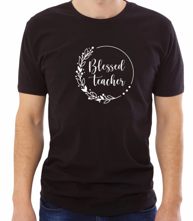 Biała męska koszulka blessed teacher