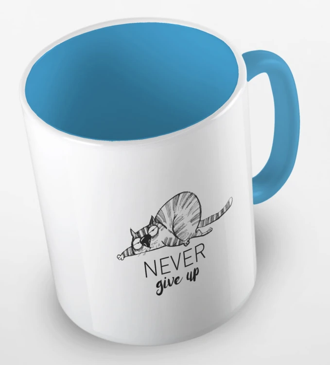 kolorowy kubek - never give up (nigdy się nie poddawaj) - kolor błękitny.jpg
