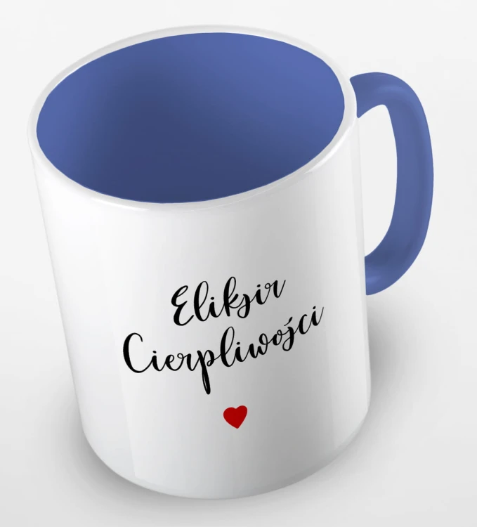 kolorowy kubek z hasłem eliksir cierpliwosci - kolor niebieski.jpg