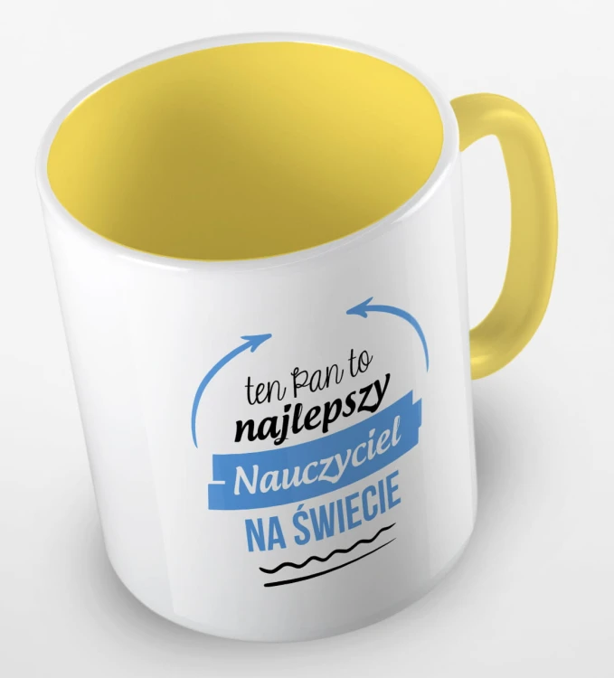 kolorowy kubek z hasłem ten Pan to najlepszy nauczyciel na świecie - kolor żółty.jpg