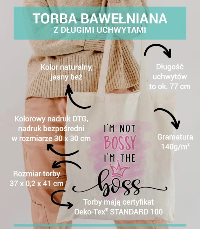 Wygląd torby I am not bossy