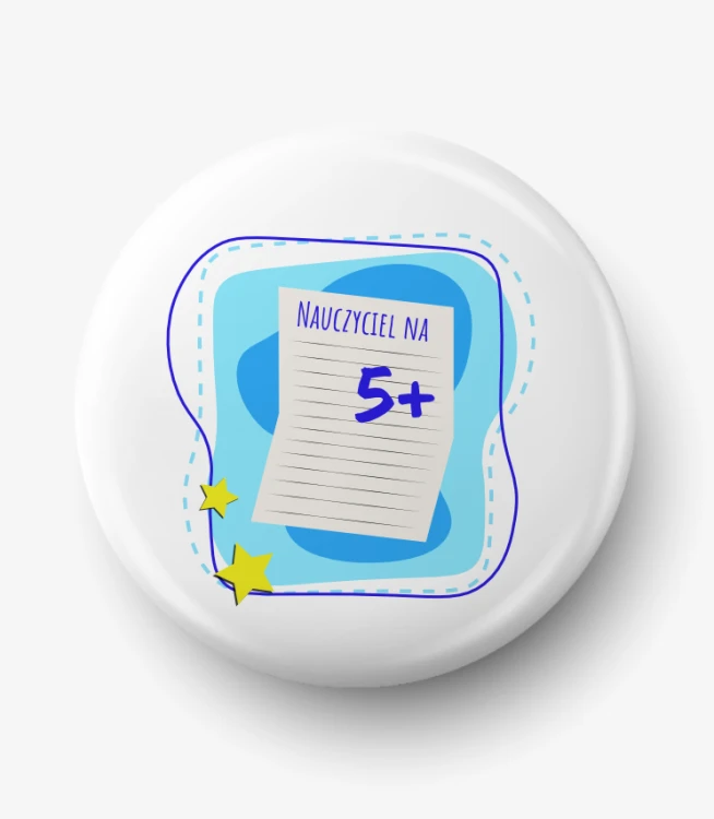 Button nauczyciel na 5