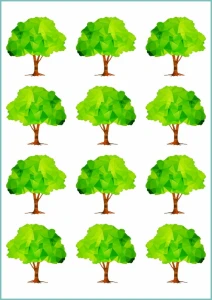 Tatuaże tymczasowe green polygonal tree