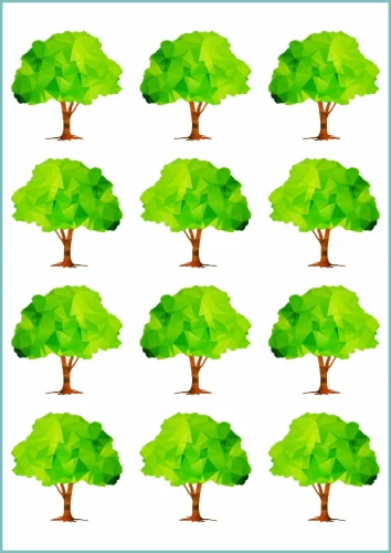 Tatuaże tymczasowe green polygonal tree