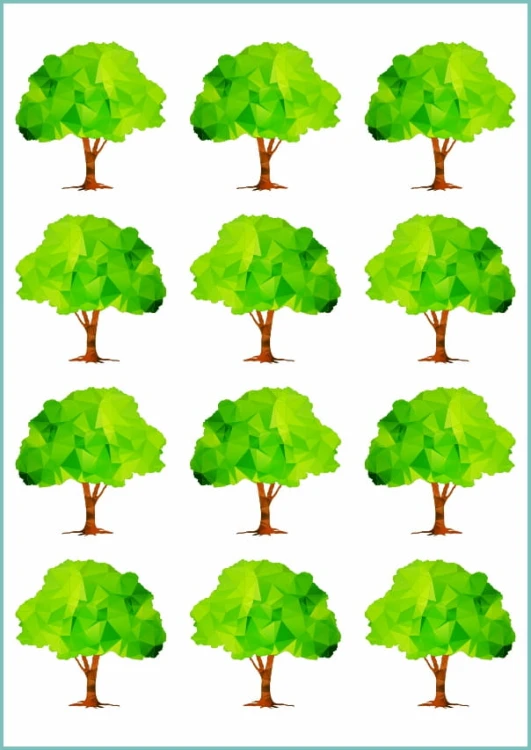 Tatuaże tymczasowe green polygonal tree