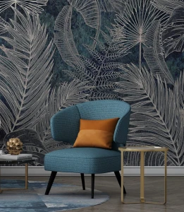 Fototapeta dark tropical leaves