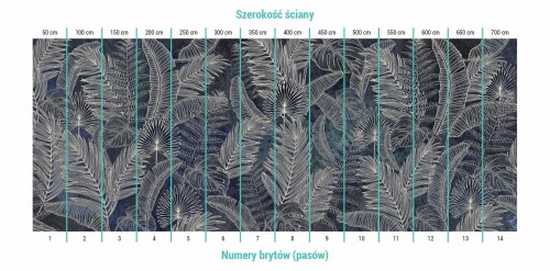Fototapeta dark tropical leaves - podział na bryty (pasy)