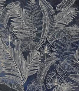 Próbka fototapety dark tropical leaves