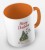 kolorowy kubek z hasłem merry christmas i uroczą babeczką w kaształcie choniki - kolor pomarańczowy.jpg