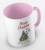 kolorowy kubek z hasłem merry christmas i uroczą babeczką w kaształcie choniki - kolor różowy.jpg