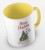 kolorowy kubek z hasłem merry christmas i uroczą babeczką w kaształcie choniki - kolor żółty.jpg