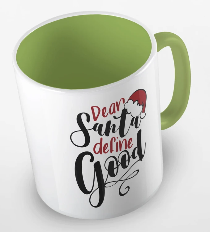 kolorowy kubek dear santa define good - kolor kubka jasnozielony.jpg