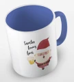 kolorowy kubek z hasłem Santa loves beer - kolor niebieski.jpg