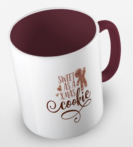 kolorowy kubek z hasłem sweet as a xmas cookie - kolor bordowy.jpg