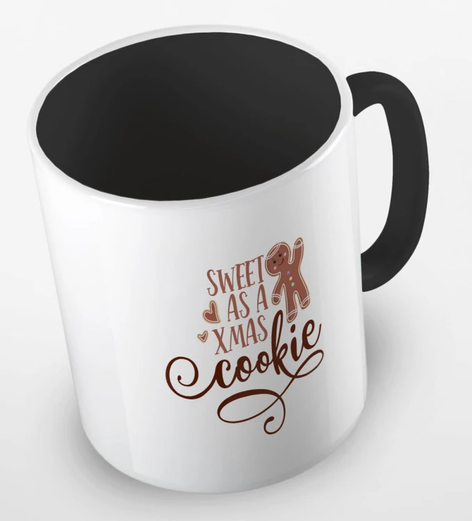 kolorowy kubek z hasłem sweet as a xmas cookie - kolor czarny.jpg